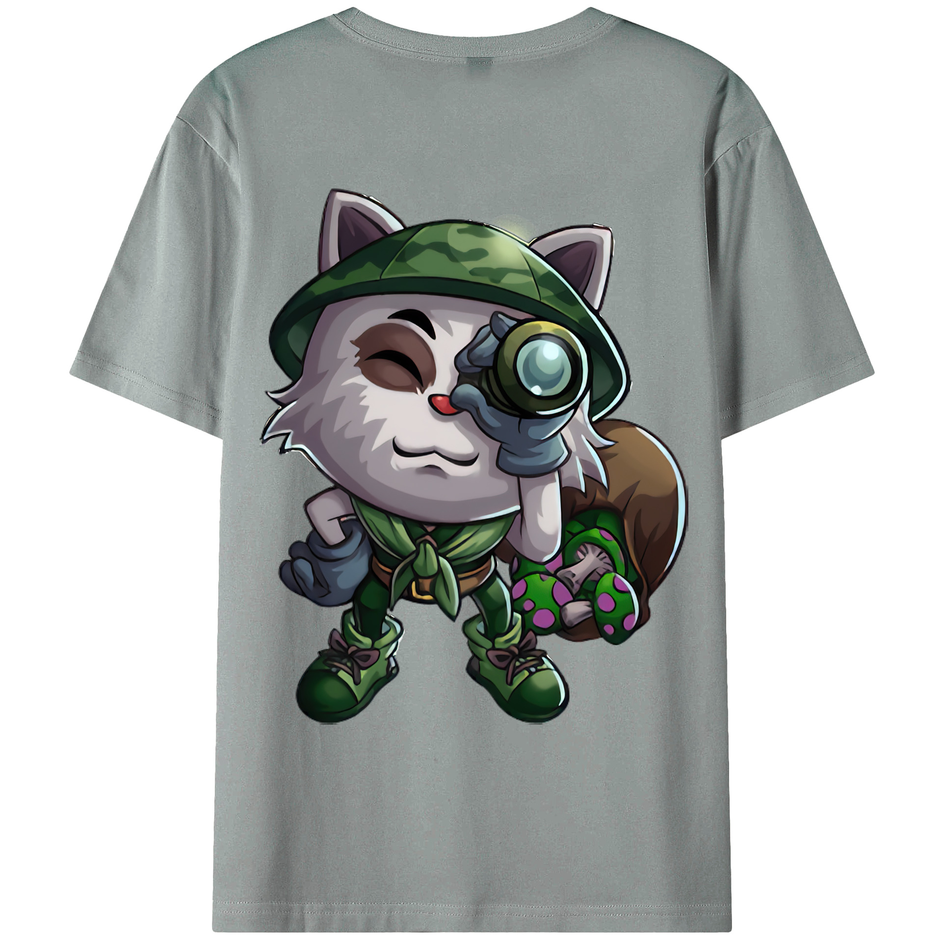（画像用） リーグ・オブ・レジェンド League of Legends LOL 綿100％ メンズ半袖Tシャツ（バックプリント） 通気性